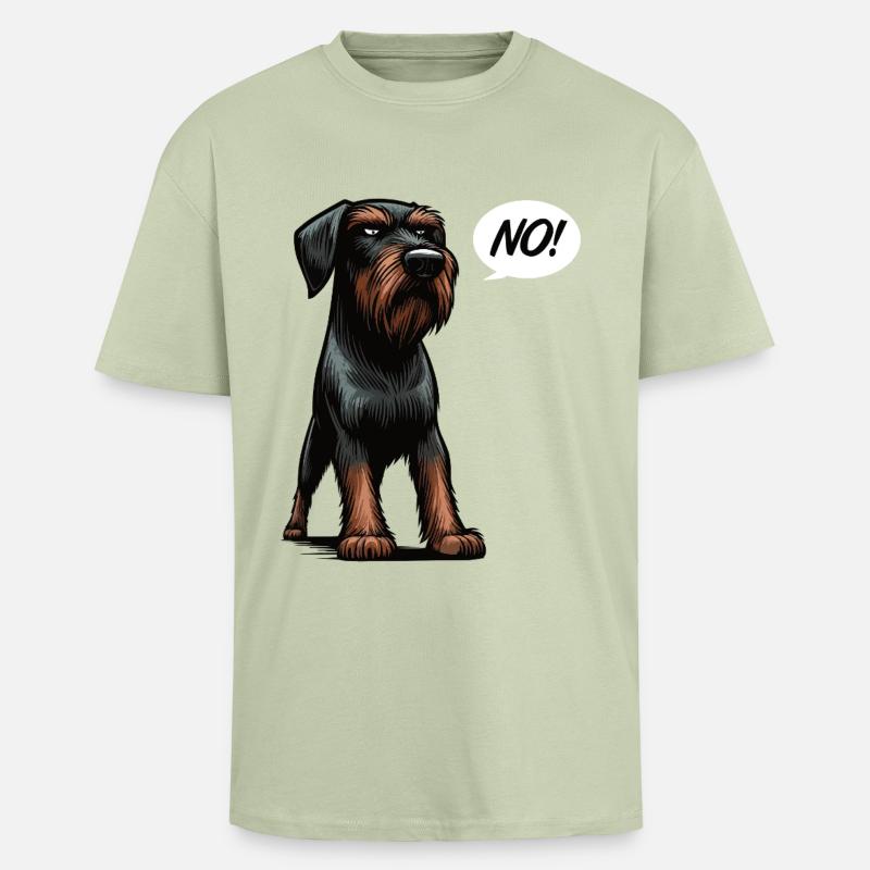 No Deutsch Drahthaar Deutsch-Drahthaar Besitzer - Oversized Heavyweight Unisex T-Shirt - Leichtes Salbeigrün