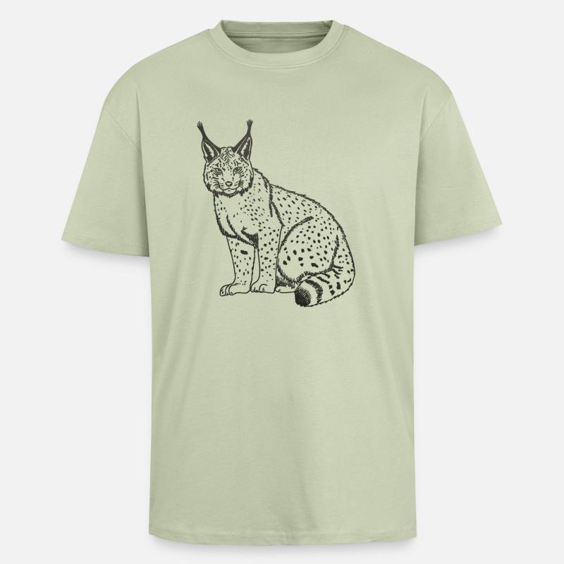 Harzluchs - Oversized Heavyweight Unisex T-Shirt - Leichtes Salbeigrün 