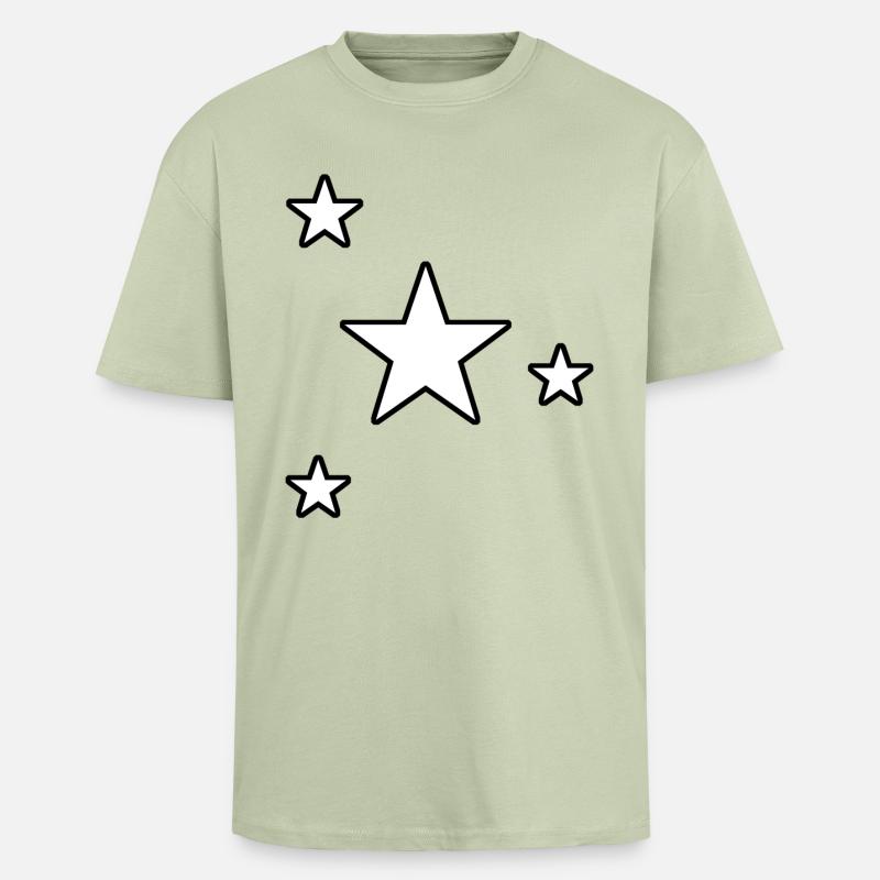 Sterne Gestirn Sternchen Geschenk Sternenhimmel - Oversized Heavyweight Unisex T-Shirt - Leichtes Salbeigrün 