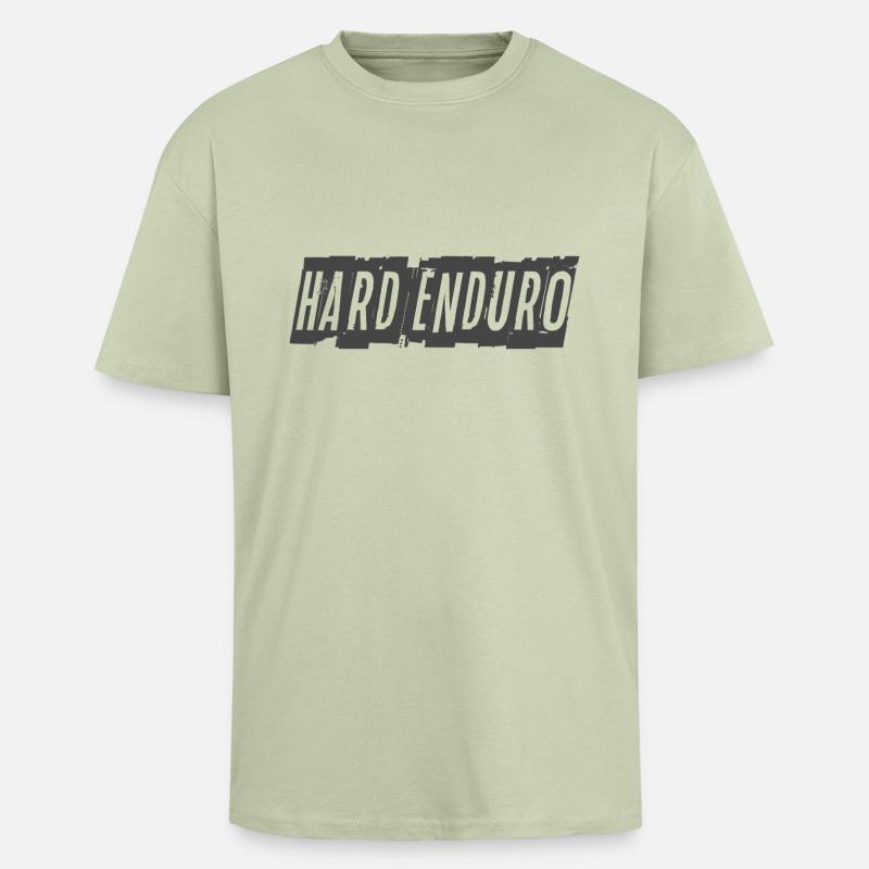 Harte Enduro - Oversized Heavyweight Unisex T-Shirt - Leichtes Salbeigrün
