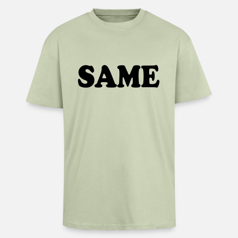 Same - Oversized Heavyweight Unisex T-Shirt - Leichtes Salbeigrün 