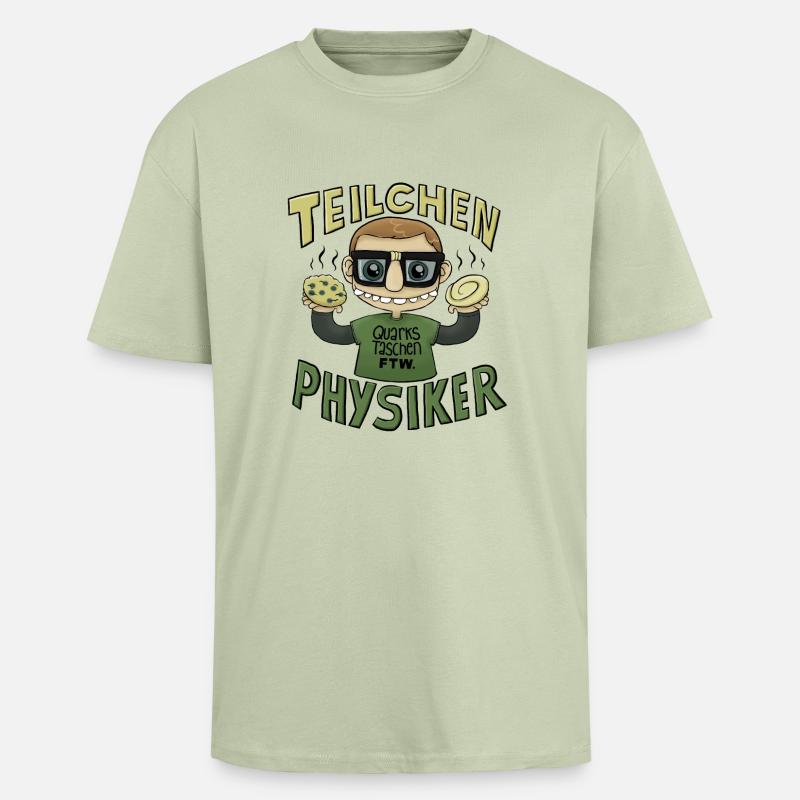 Teilchenphysiker - Oversized Heavyweight Unisex T-Shirt - Leichtes Salbeigrün 