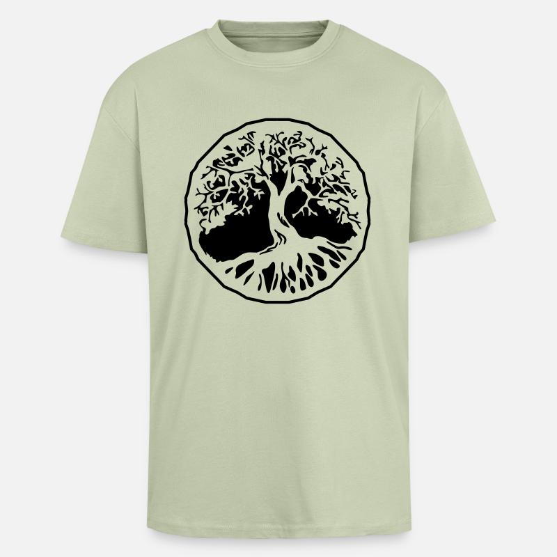 tree of life best angular - Oversized Heavyweight Unisex T-Shirt - Leichtes Salbeigrün 