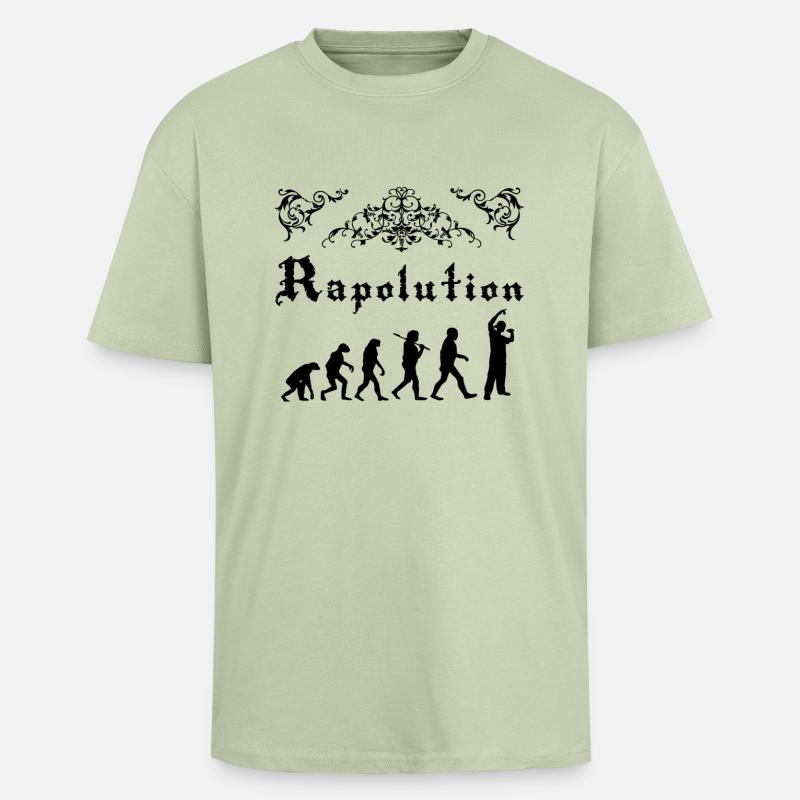 Rap Evolution - T-shirt unisexe oversize épais - vert sauge léger 