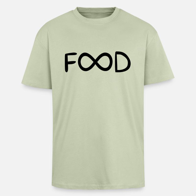 UNENDLICH VIEL ESSEN - Oversized Heavyweight Unisex T-Shirt - Leichtes Salbeigrün