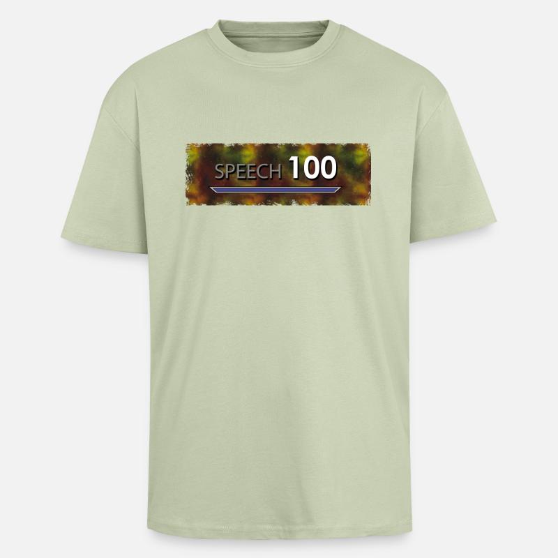 Bart Edmann Game Meme Speech 100 - Unisex Oversized Heavyweight T-shirt - soft salvia 