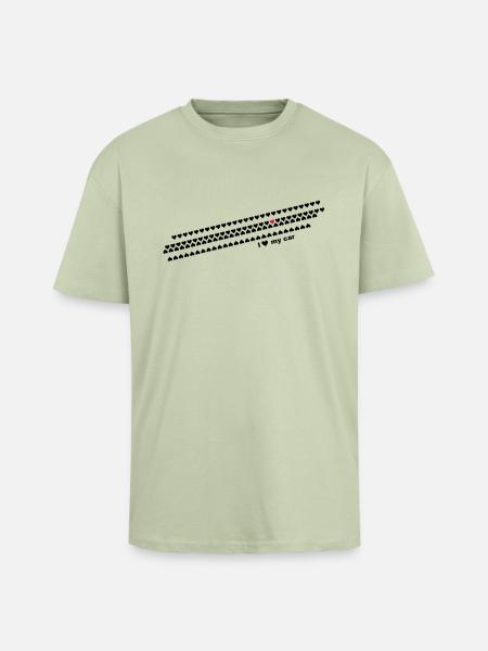 i love my car - Unisex Oversized Heavyweight T-shirt - soft salvia