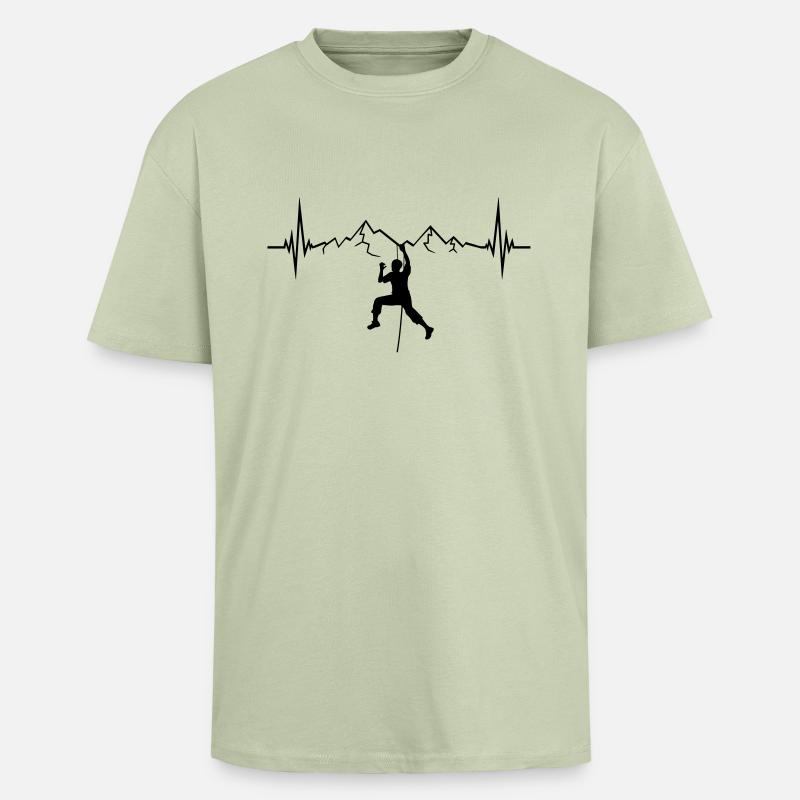 177777 - T-shirt unisexe oversize épais - vert sauge léger 
