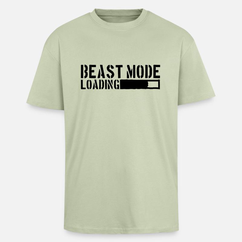 Beast Mode Loading Power - Oversized Heavyweight Unisex T-Shirt - Leichtes Salbeigrün 