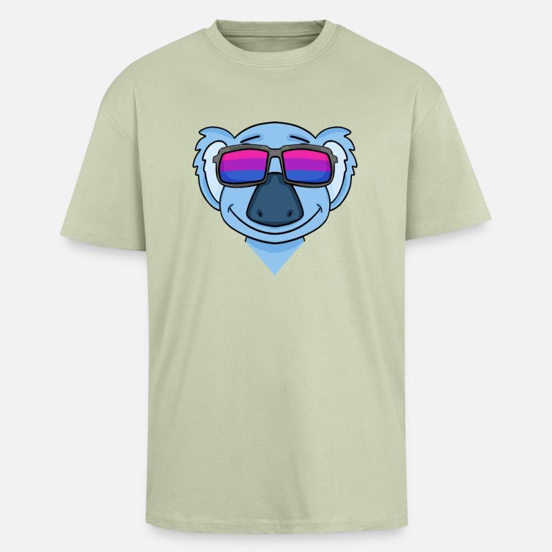 Bisexual Koala Bisexuality Gift - Unisex Oversized Heavyweight T-shirt - soft salvia
