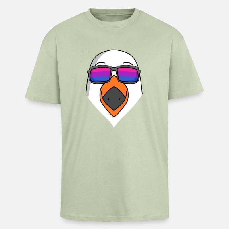 Bisexuell Möwe Geschenk - Oversized Heavyweight Unisex T-Shirt - Leichtes Salbeigrün 