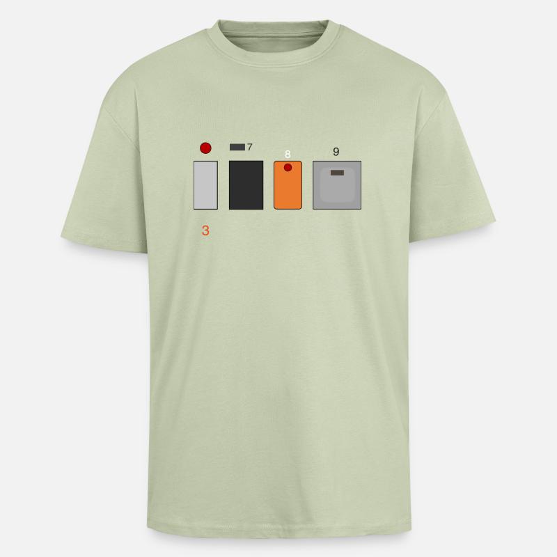 3789 (Minimalistic Version) - Oversized Heavyweight Unisex T-Shirt - Leichtes Salbeigrün 