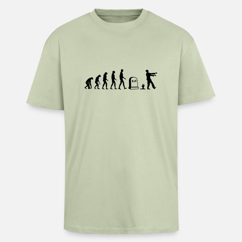 zombie evolution - Halloween - Kostüm - - Oversized Heavyweight Unisex T-Shirt - Leichtes Salbeigrün 