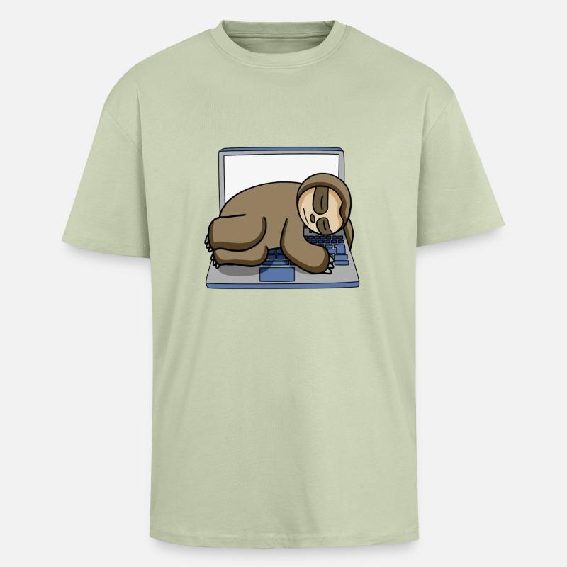 Computer Nerd Programmer Gift - Unisex Oversized Heavyweight T-shirt - soft salvia 