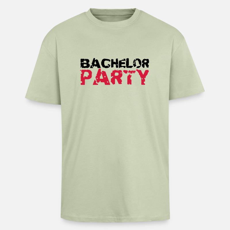Bachelor Party Stempel Design - Oversized Heavyweight Unisex T-Shirt - Leichtes Salbeigrün 