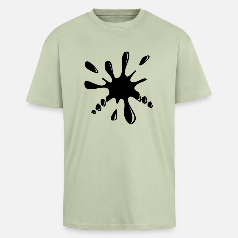 Klecks 3D - Oversized Heavyweight Unisex T-Shirt - Leichtes Salbeigrün 