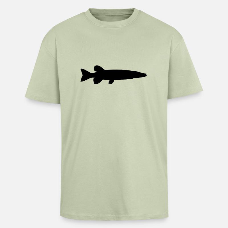 Luce - Oversized Heavyweight Unisex T-Shirt - Leichtes Salbeigrün 
