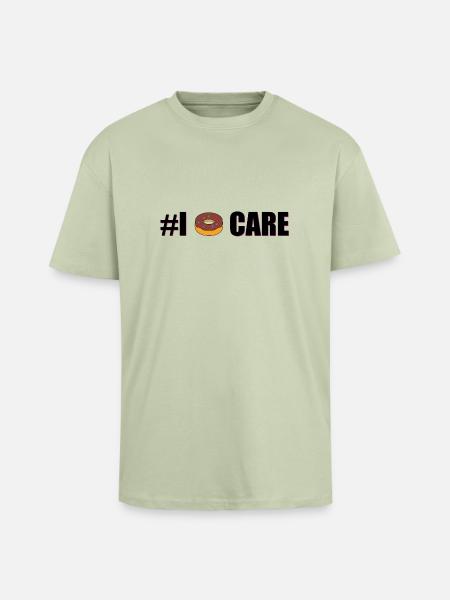 I Donut Care - Oversized Heavyweight Unisex T-Shirt - Leichtes Salbeigrün