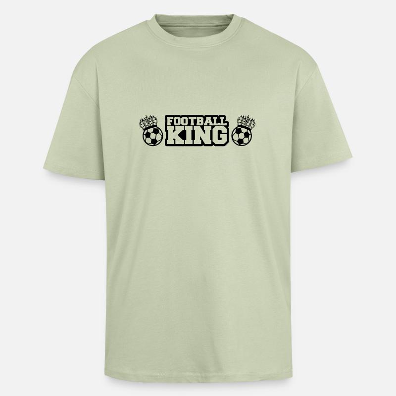 fussball_koenig4 - Oversized Heavyweight Unisex T-Shirt - Leichtes Salbeigrün 
