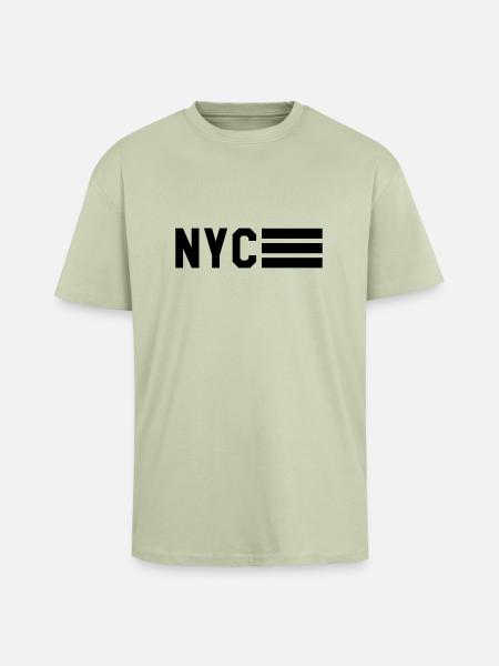 NYC - T-shirt unisexe oversize épais - vert sauge léger 