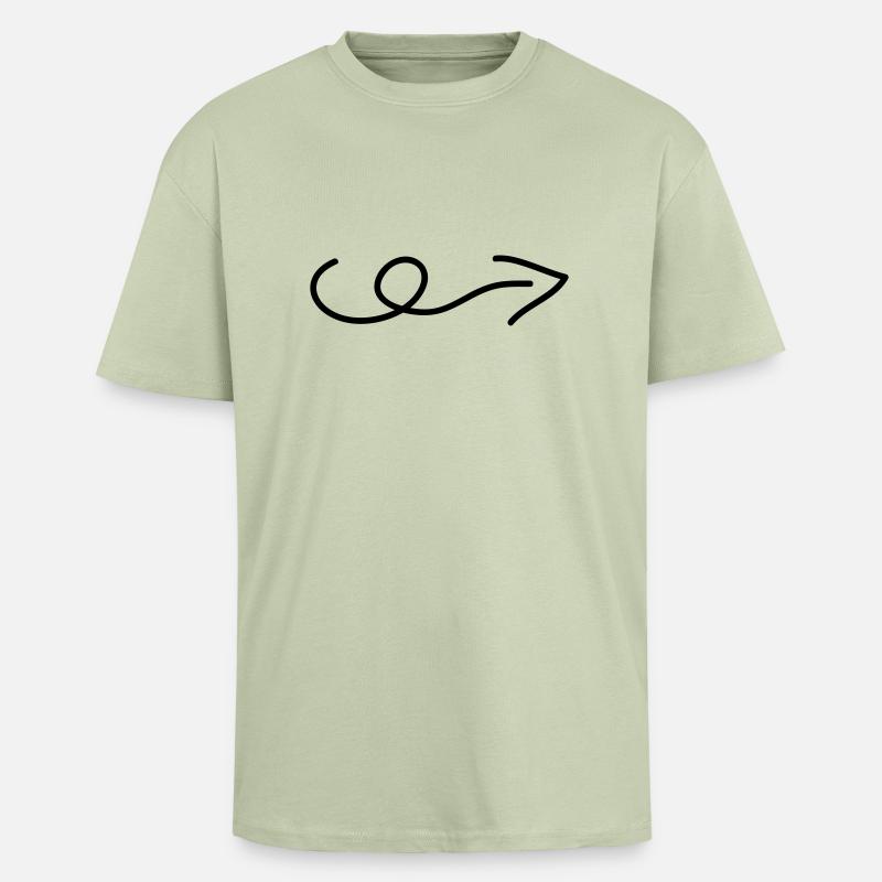 pfeil - Oversized Heavyweight Unisex T-Shirt - Leichtes Salbeigrün 