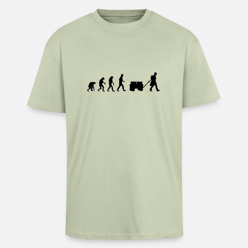 beer evolution - Unisex Oversized Heavyweight T-shirt - soft salvia 