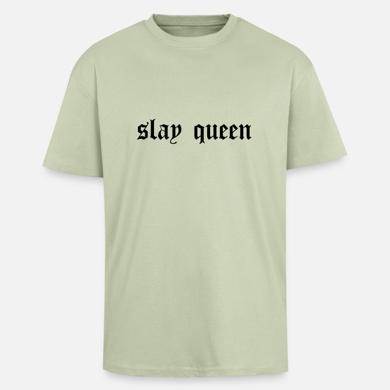 SLay queen - Unisex Oversized Heavyweight T-shirt - soft salvia 