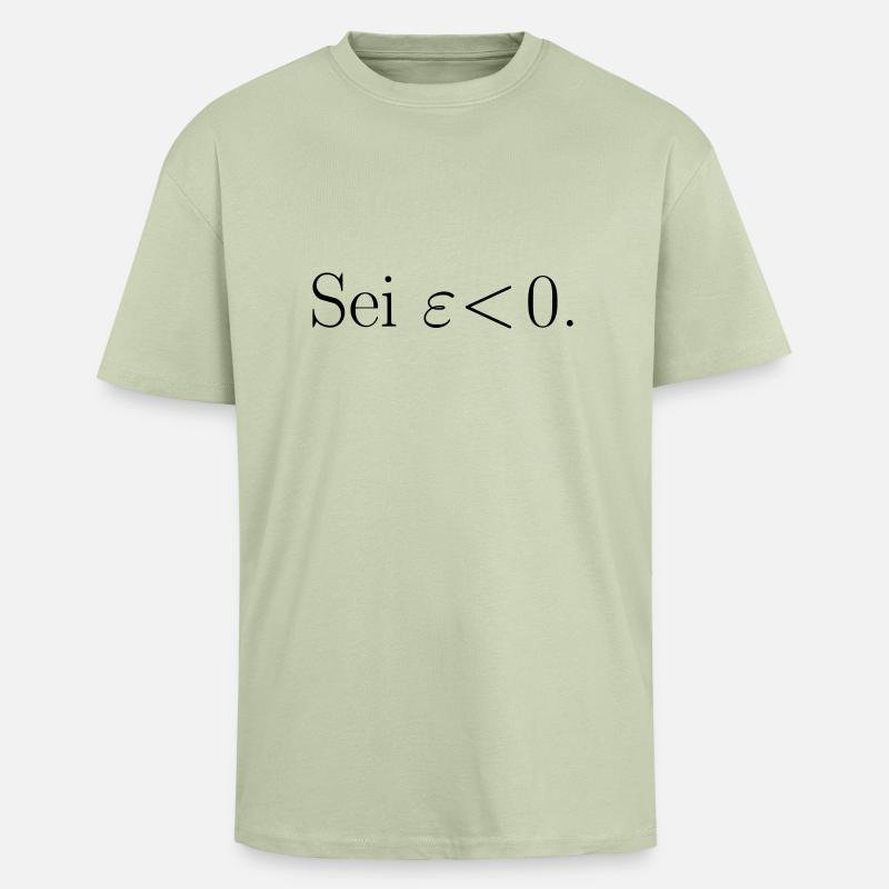 Sei epsilon < 0. Geschenk Idee - Oversized Heavyweight Unisex T-Shirt - Leichtes Salbeigrün 