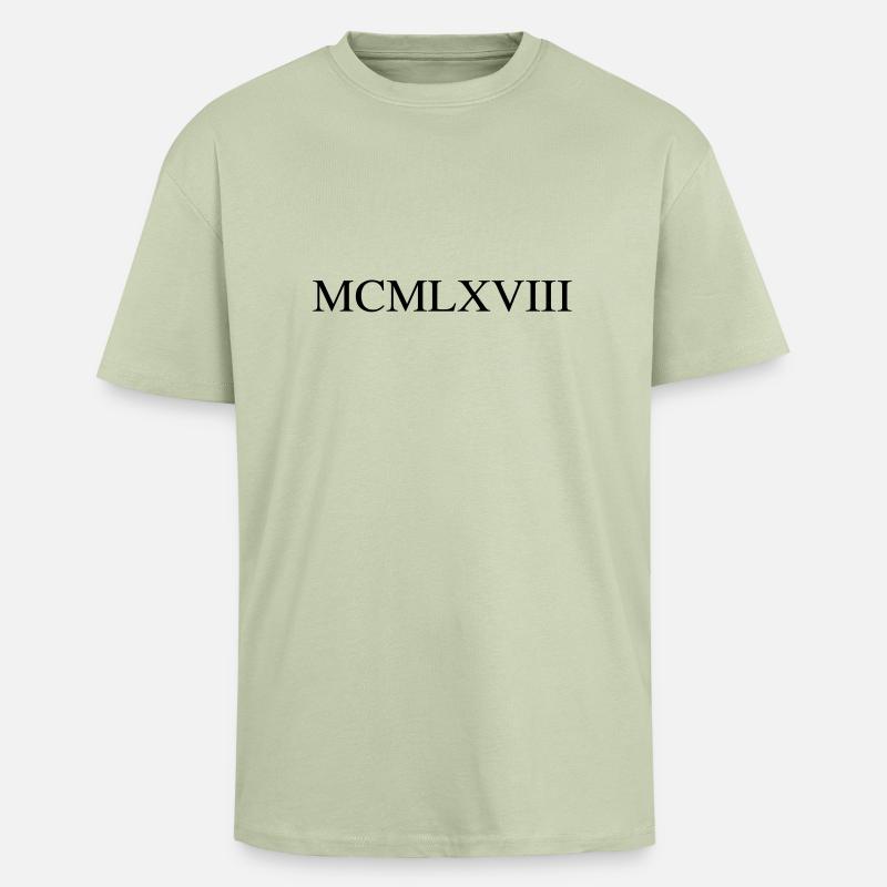 1968 - Oversized Heavyweight Unisex T-Shirt - Leichtes Salbeigrün