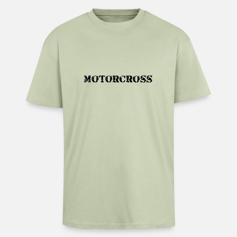 Motorcross - Oversized Heavyweight Unisex T-Shirt - Leichtes Salbeigrün