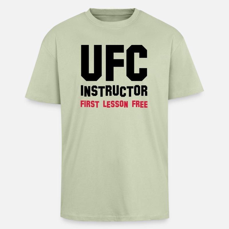 ufc instructor - Oversized Heavyweight Unisex T-Shirt - Leichtes Salbeigrün 