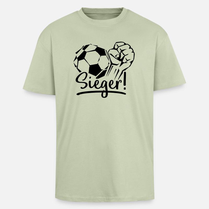 fussball faust sieger - Oversized Heavyweight Unisex T-Shirt - Leichtes Salbeigrün 
