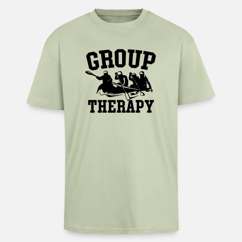 Gruppentherapie Rafting Abenteuer - Oversized Heavyweight Unisex T-Shirt - Leichtes Salbeigrün 