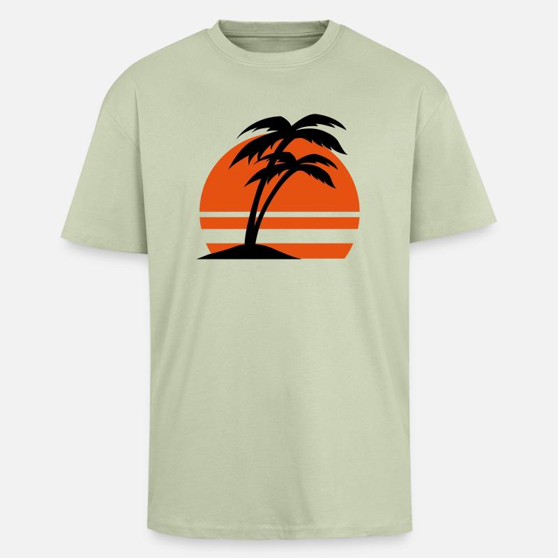 insel2 - Oversized Heavyweight Unisex T-Shirt - Leichtes Salbeigrün 