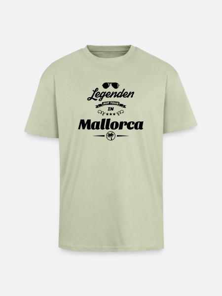 mallorca legenden - Oversized Heavyweight Unisex T-Shirt - Leichtes Salbeigrün 