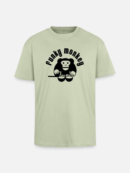 Funky Monkey - Unisex Oversized Heavyweight T-shirt - soft salvia 