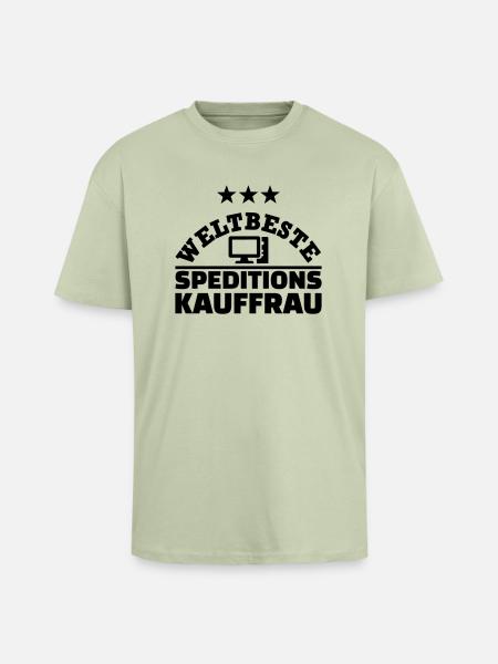 Speditionskauffrau - Oversized Heavyweight Unisex T-Shirt - Leichtes Salbeigrün