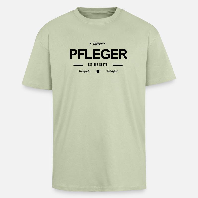 Bester Pfleger - Oversized Heavyweight Unisex T-Shirt - Leichtes Salbeigrün 