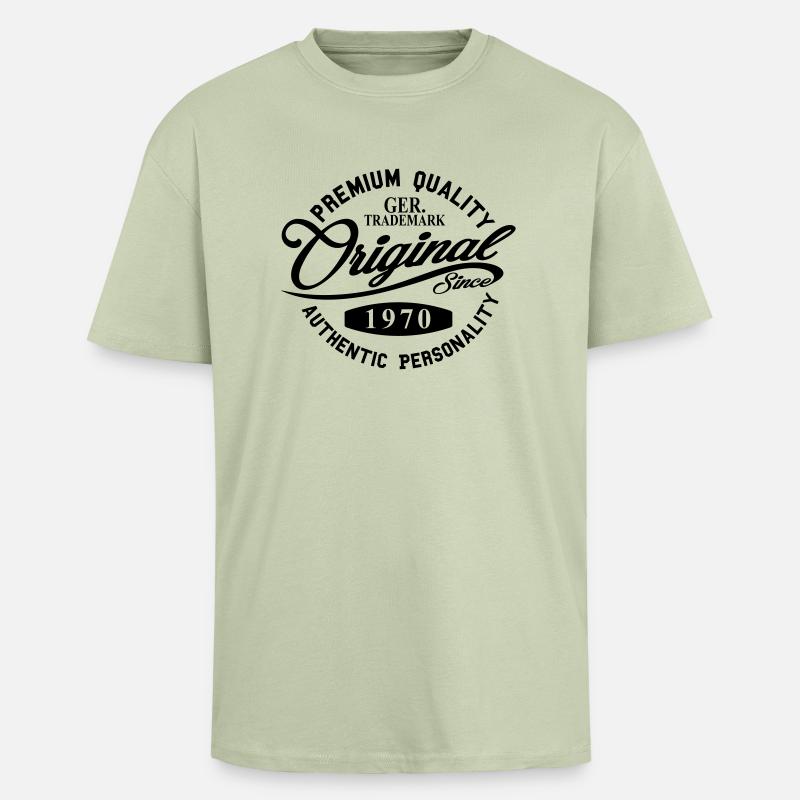 Original Since 1970 - Oversized Heavyweight Unisex T-Shirt - Leichtes Salbeigrün 