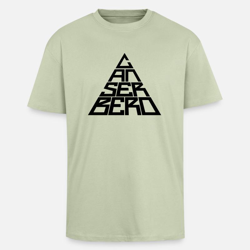 VECTORIZED CANSERBERO - Unisex Oversized Heavyweight T-shirt - soft salvia 