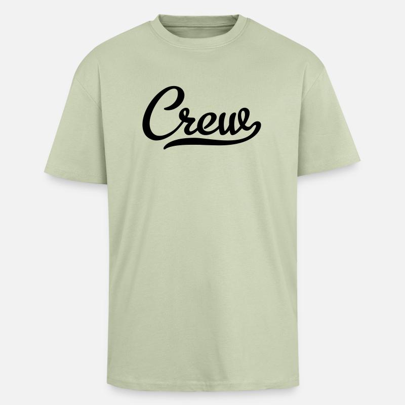 Crew - Oversized Heavyweight Unisex T-Shirt - Leichtes Salbeigrün 