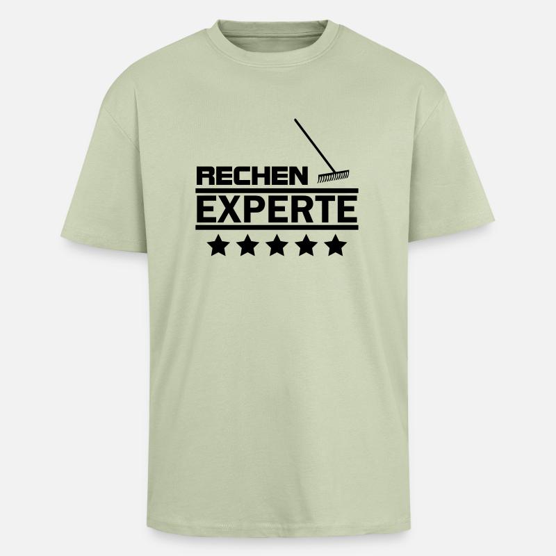 rechen experte - Oversized Heavyweight Unisex T-Shirt - Leichtes Salbeigrün 