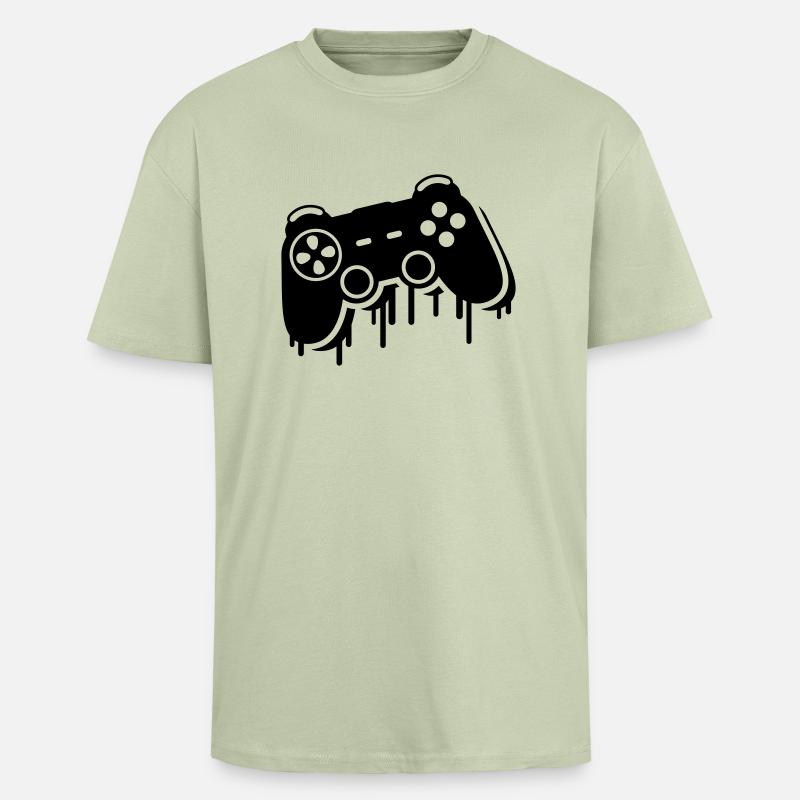 controller_graffiti_ce1 - T-shirt unisexe oversize épais - vert sauge léger 