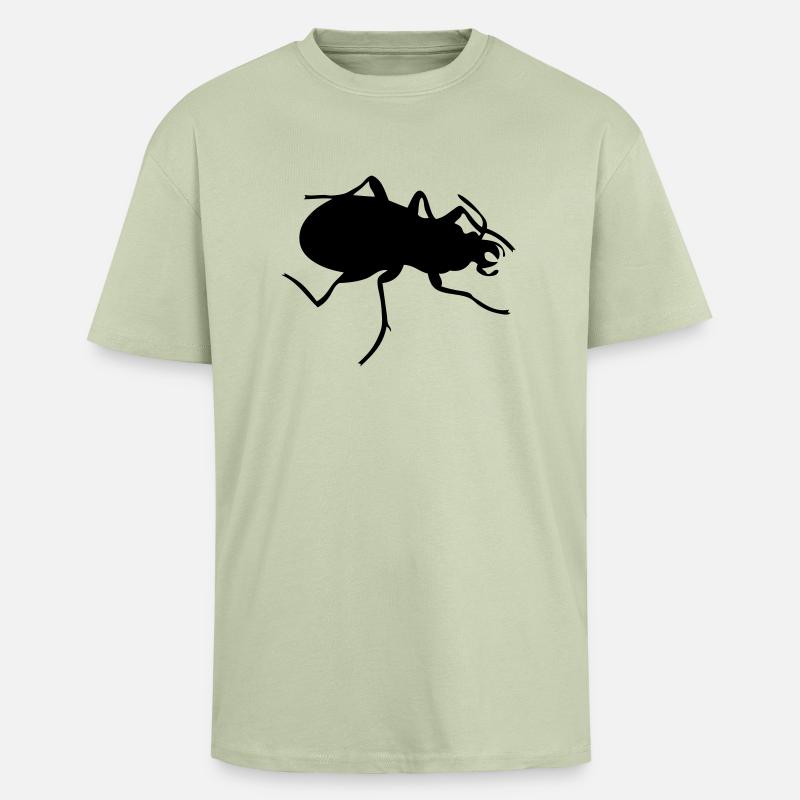 Beetle - T-shirt unisexe oversize épais - vert sauge léger 
