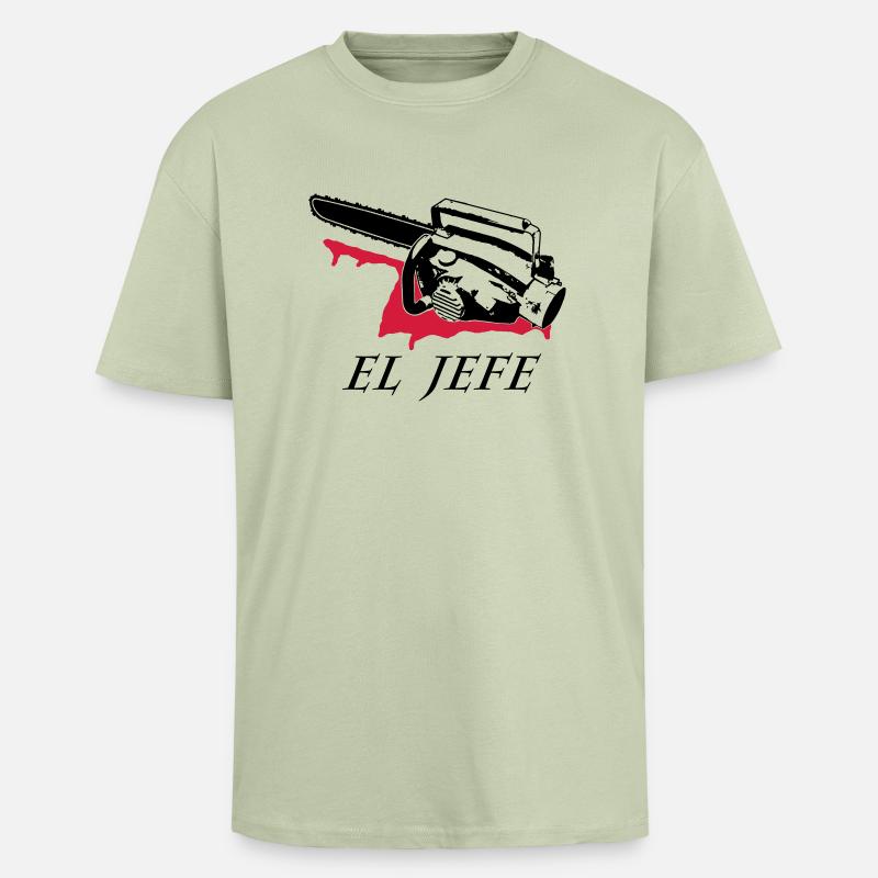 el jefe - Oversized Heavyweight Unisex T-Shirt - Leichtes Salbeigrün 