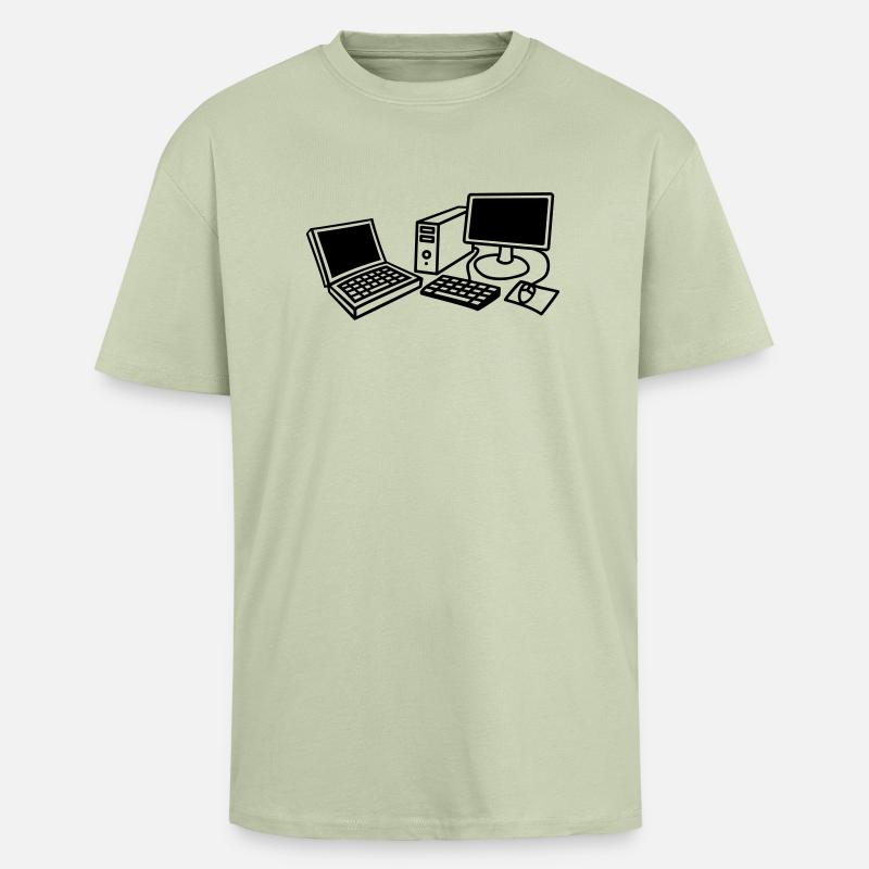 computers_1c - Unisex Oversized Heavyweight T-shirt - soft salvia 