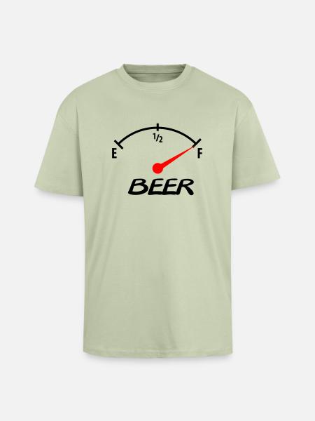 beer - Oversized Heavyweight Unisex T-Shirt - Leichtes Salbeigrün 