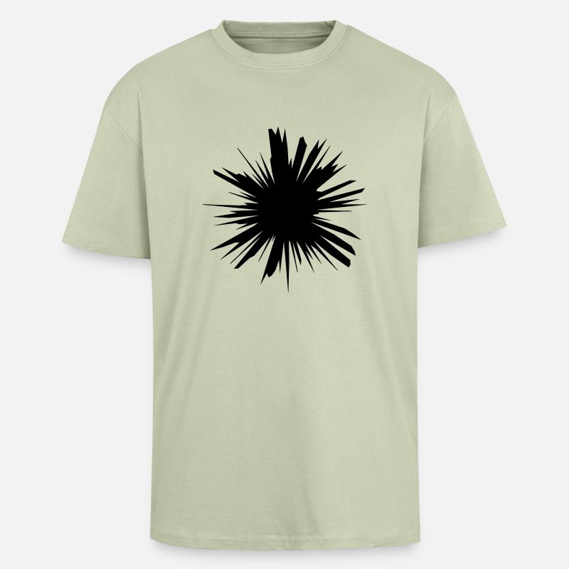 Conception de blast explosion destruction - T-shirt unisexe oversize épais - vert sauge léger 