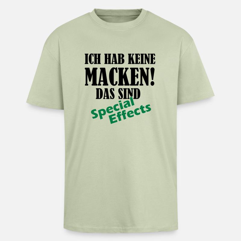 keine_macken_02 - Oversized Heavyweight Unisex T-Shirt - Leichtes Salbeigrün 