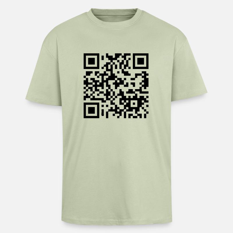 barcode3d - Oversized Heavyweight Unisex T-Shirt - Leichtes Salbeigrün 